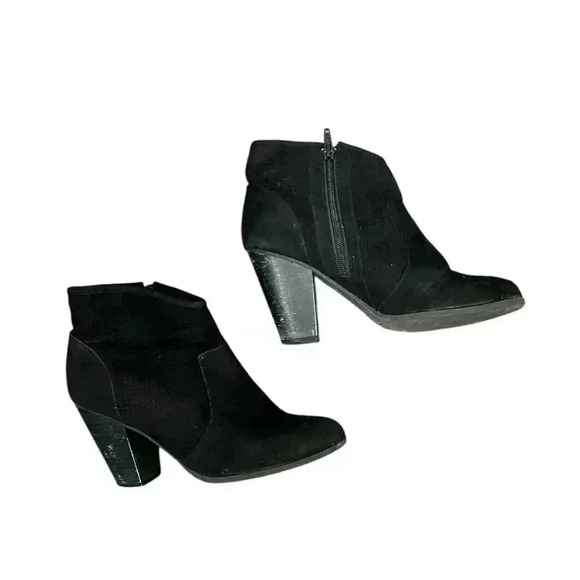 American Rag Booties Black Ariane Almond Toe Ankle Boots Size 7.5 - Picture 6 of 8